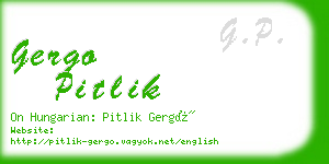 gergo pitlik business card